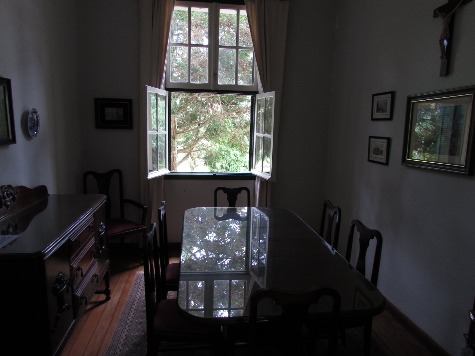 Sala de refeições da hospedaria