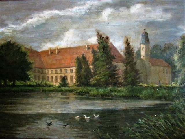 Pintura do mosteiro junto ao lago