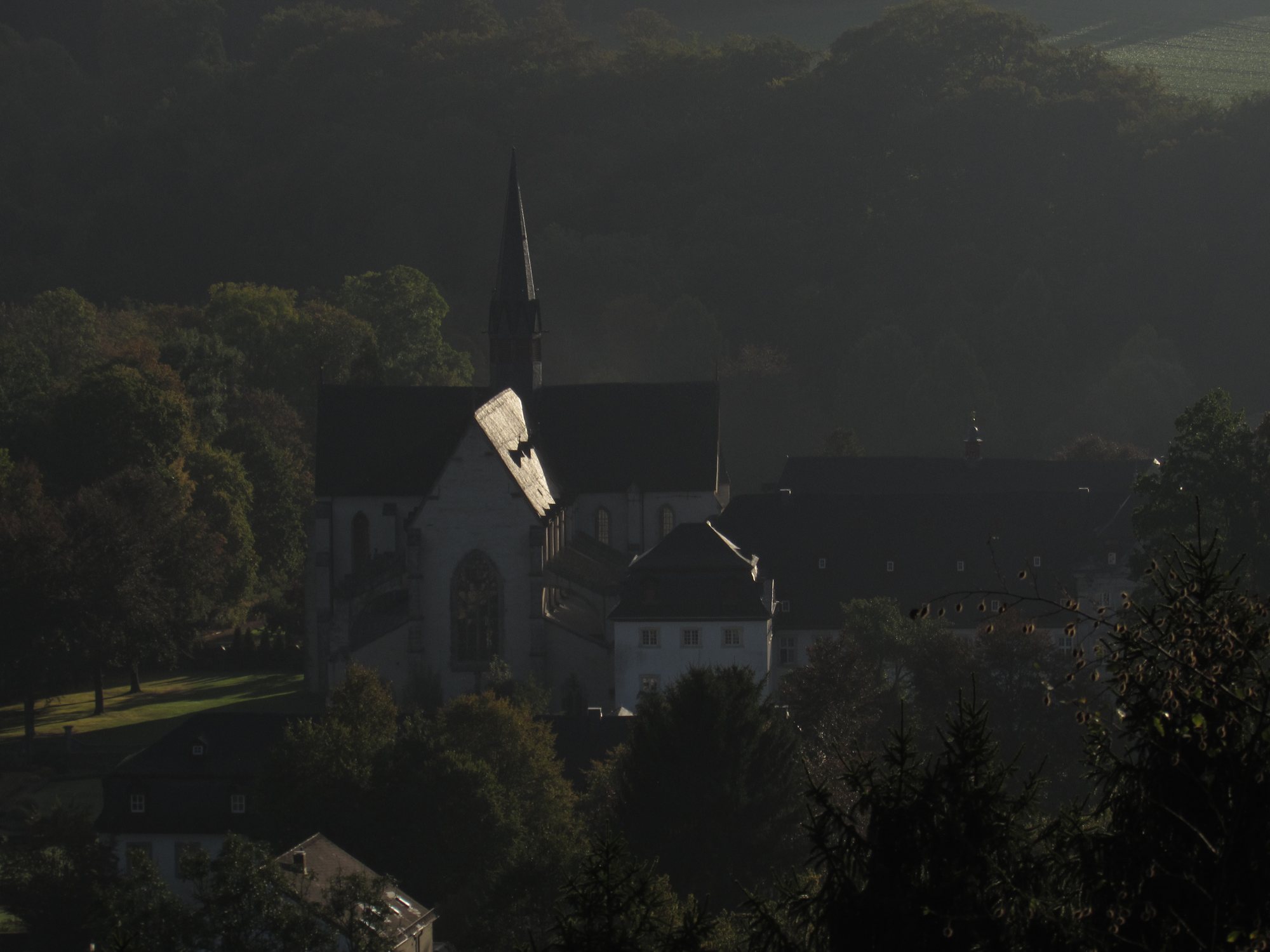 Marienstatt no vale do Nister, vista da colina